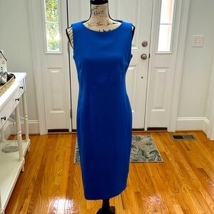 Tahari Royal Blue Sleeveless Business Attire Suit Dreas size 4